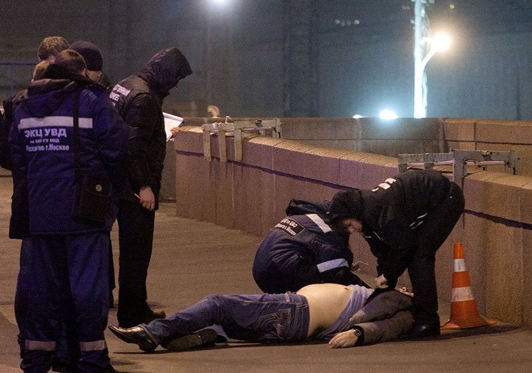 На мосту в ночь убийства Немцова