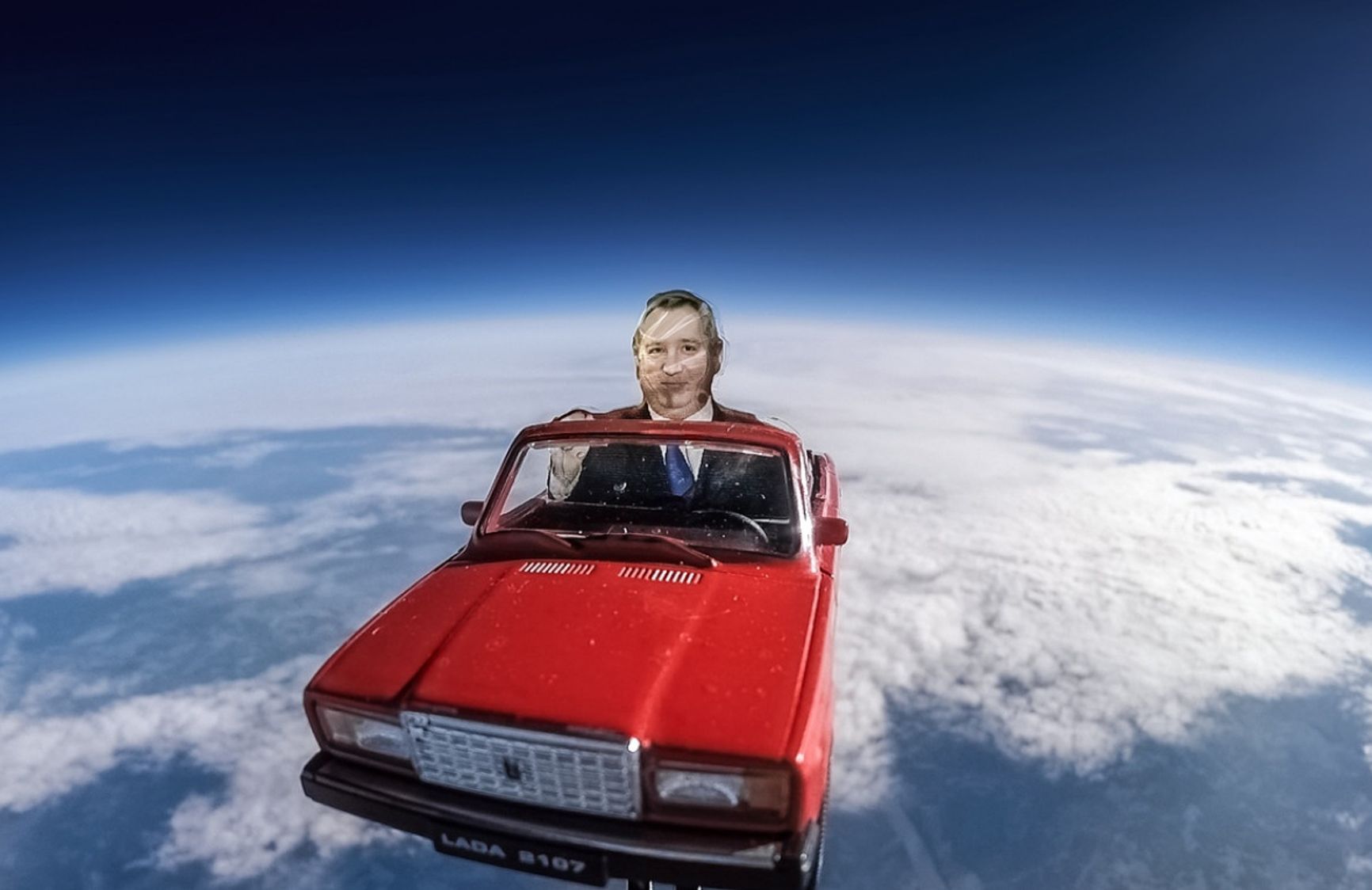 In 2019 Russian scientists sent Dmitry Rogozin’s eerie effigy into the atmosphere behind the wheel of a bright red Zhiguli toy car