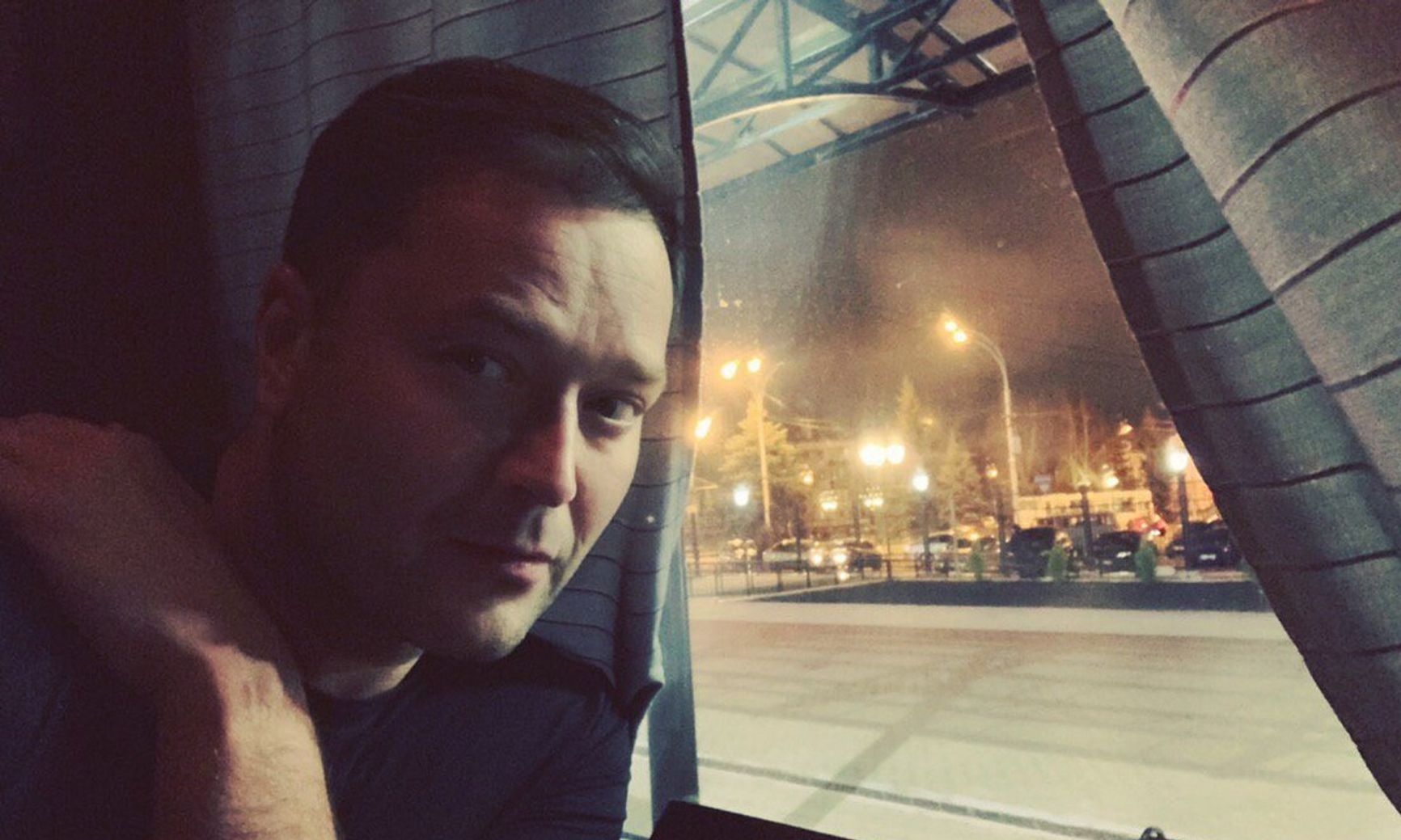 Nikita Isaev, a selfie taken on that very train