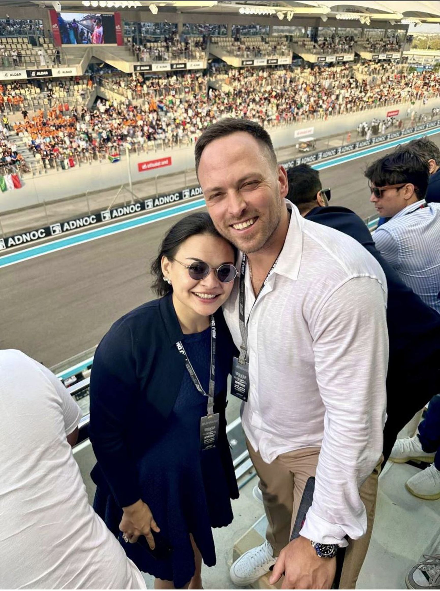Ksenia Shoigu and her husband in Abu Dhabi in November 2022