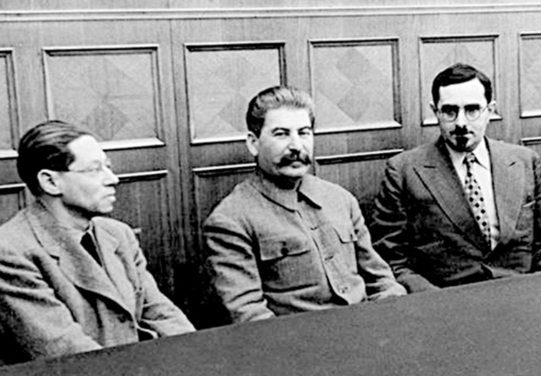 Lyon Feuchtwanger, Joseph Stalin and Boris Tal. January 8, 1937