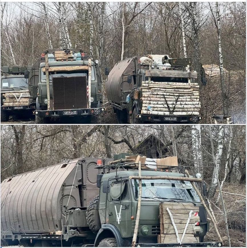 Так выглядят деревянная защита российской военной техники