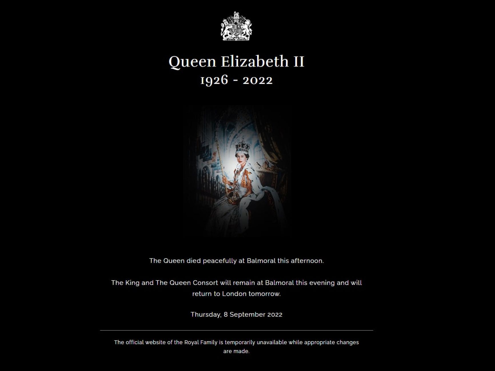 Сайт Букингемского дворца