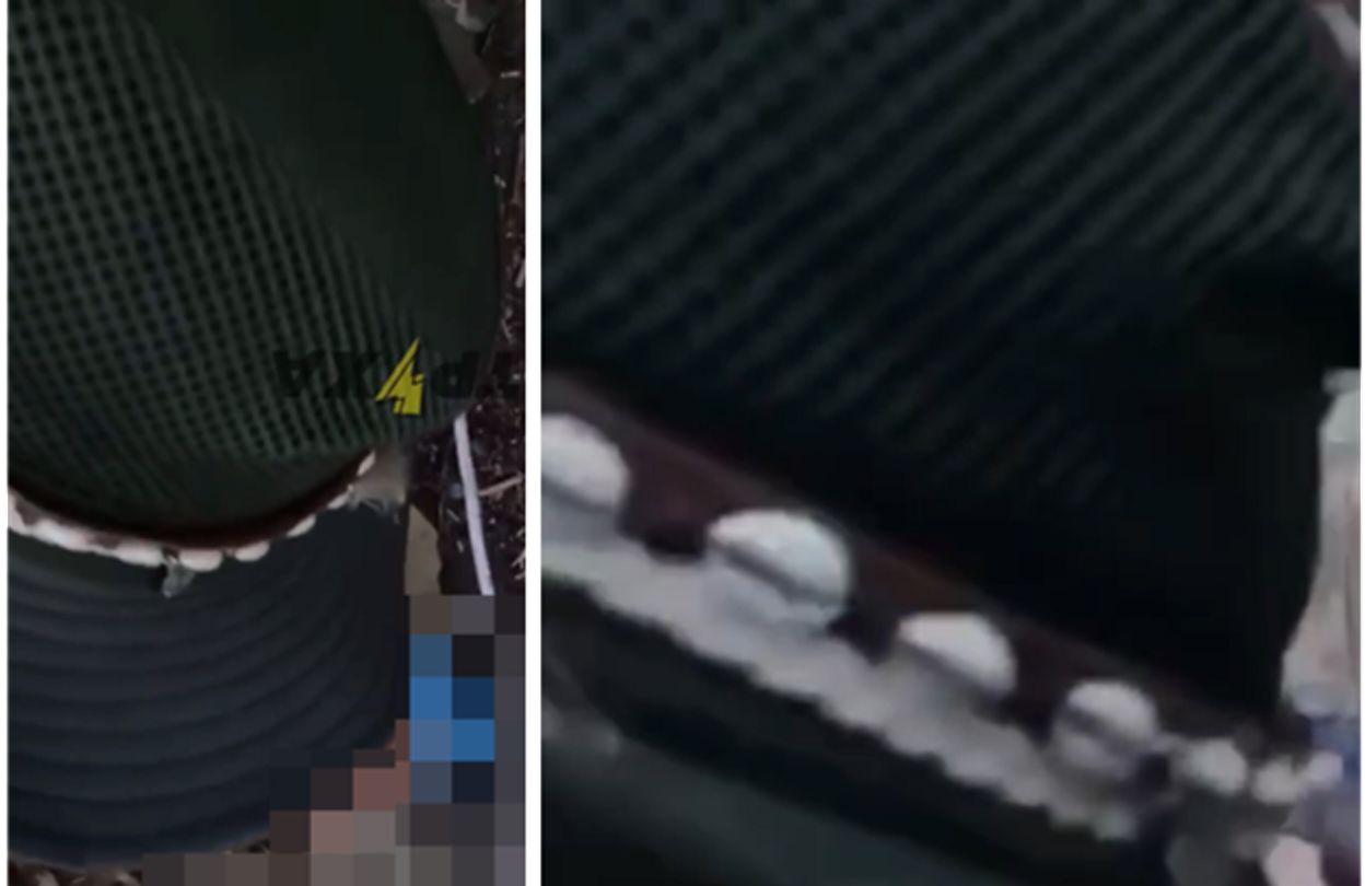 Фрагмент шляпы, попавший в кадр на первом видео