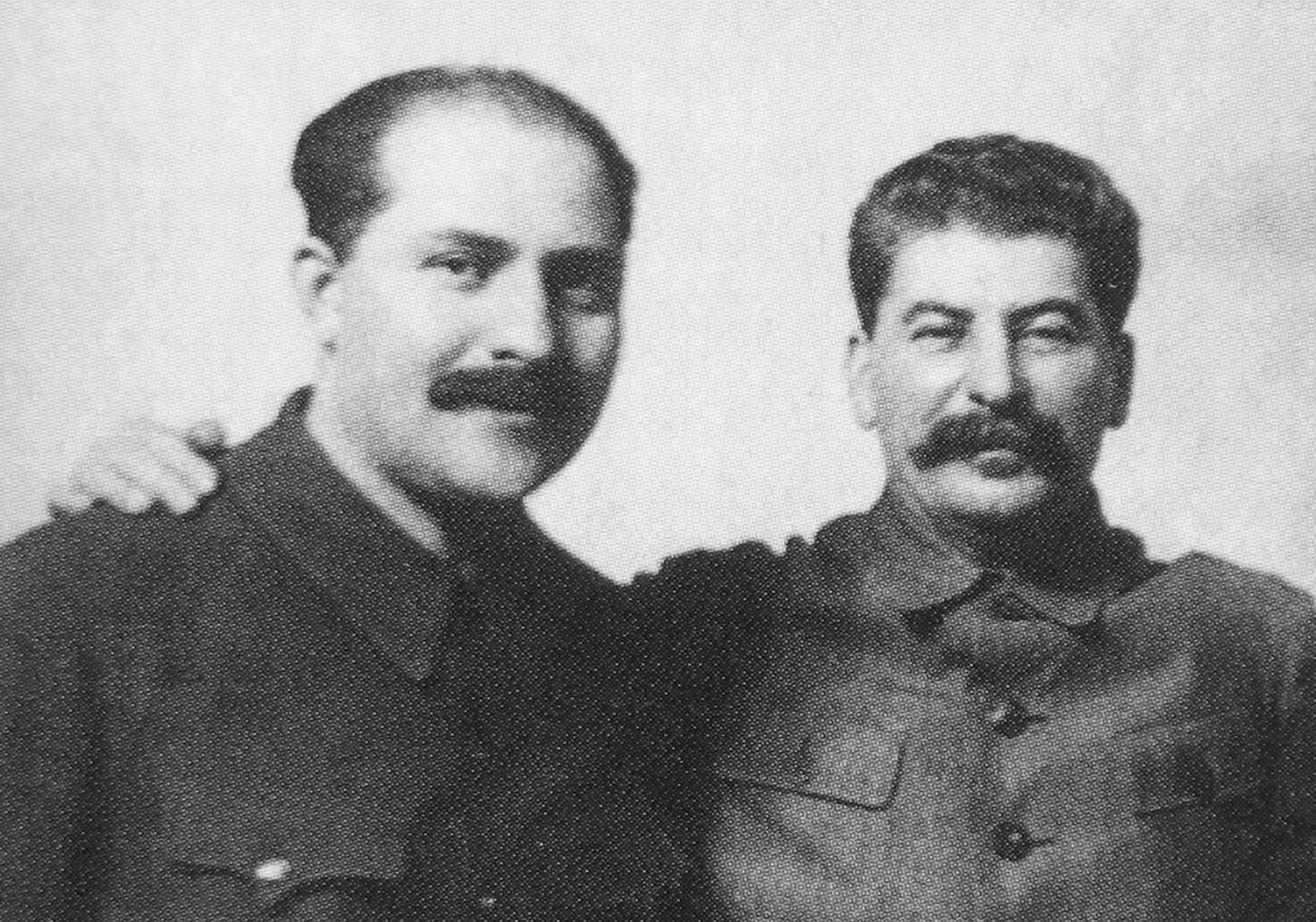 Lazar Kaganovich and Joseph Stalin